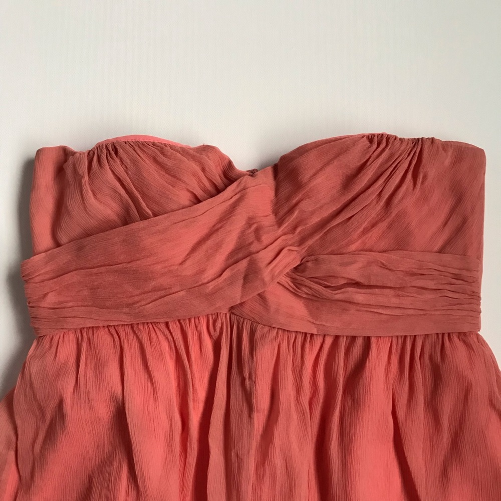 J. Crew Taryn Peach Strapless Sweetheart Dress - Picture 6 of 8